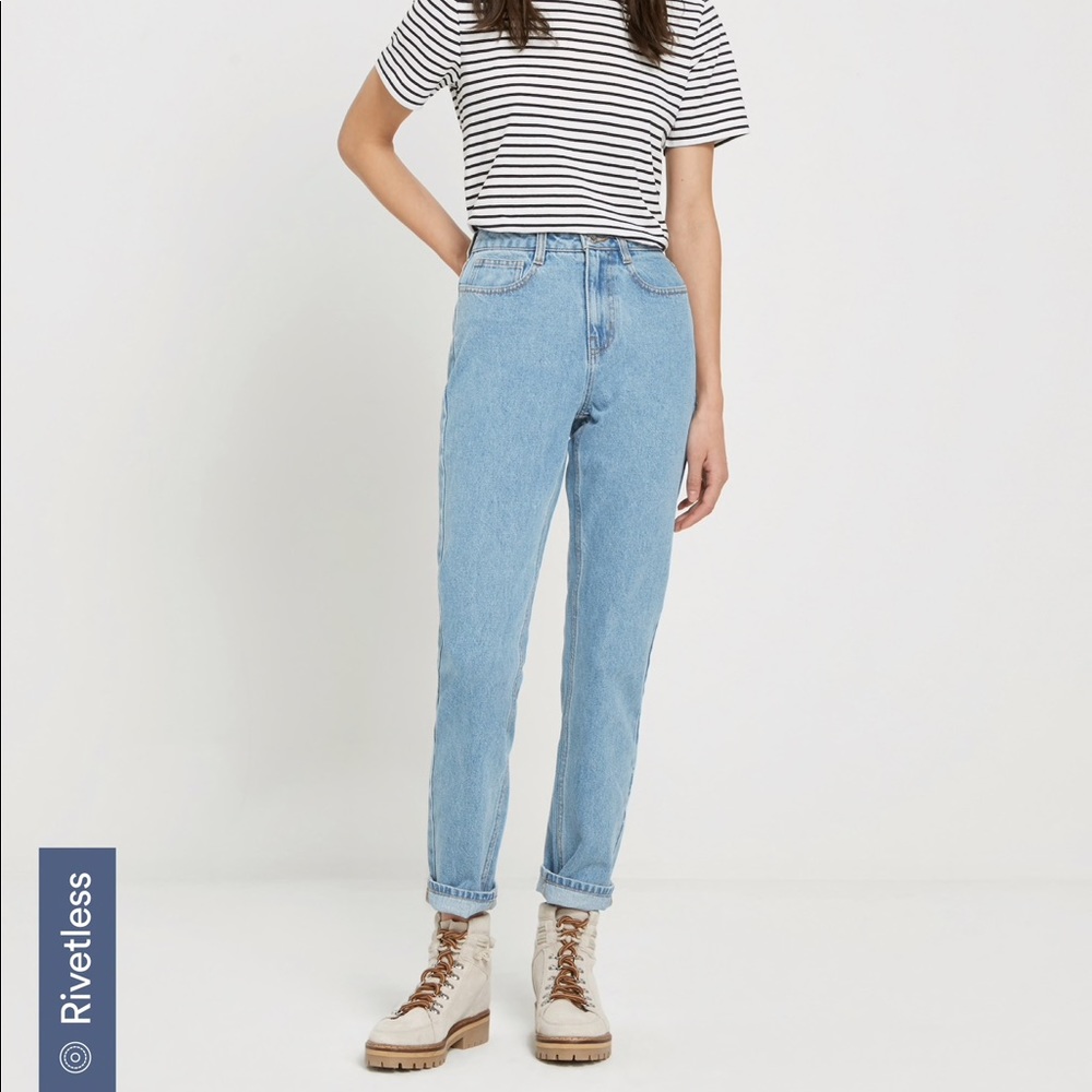 Stevie High Waisted Non-Stretch Jean Light indigo
